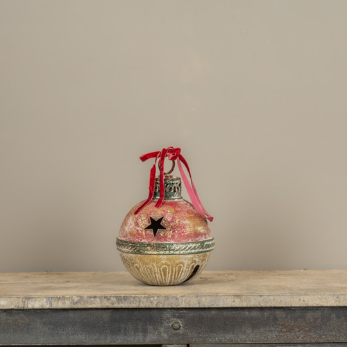 9.25" GOLD, GREEN & RED SLEIGH BELL