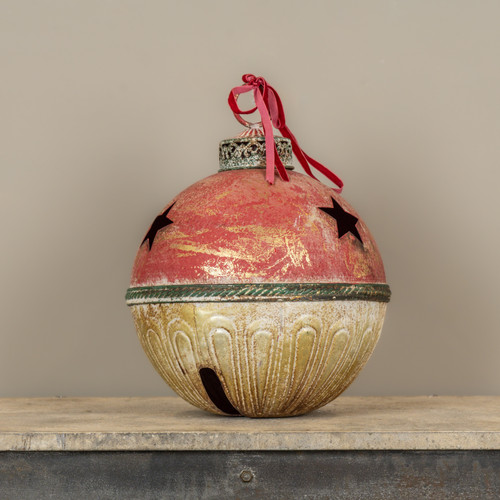 16.75" GOLD, GREEN & RED SLEIGH BELL