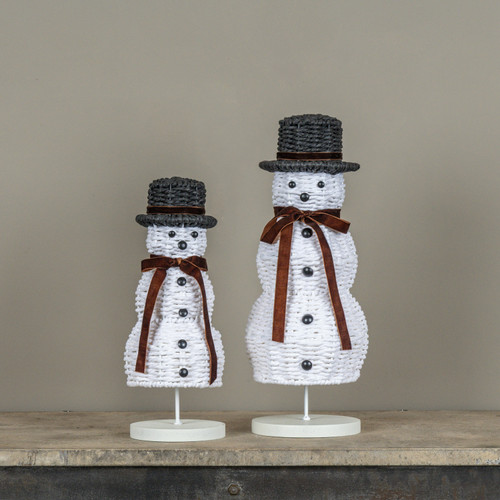 15.75" RATTAN SNOWMAN