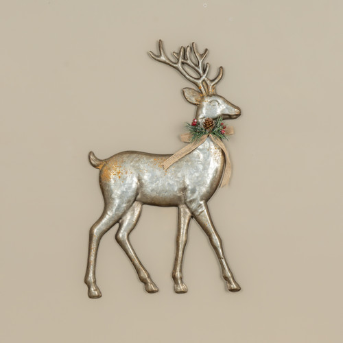 20.25" GALVANIZED REINDEER