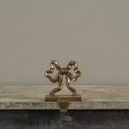 GOLD BOW STOCKING HOLDER