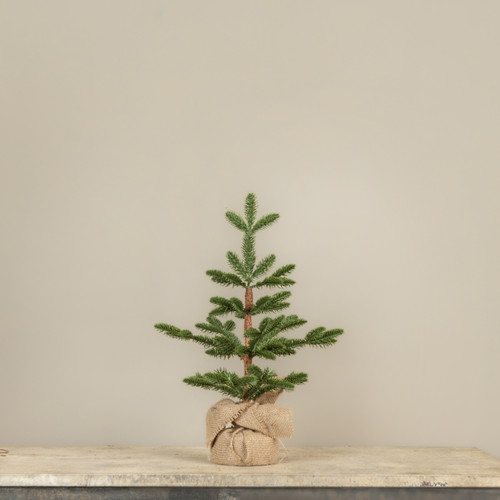 19" FIR TREE W/ BURLAP BASE