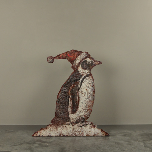 32" SANTA HAT PENGUIN METAL DUMMY BOARD