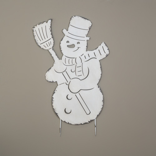 56" SNOWMAN W/ BROOM STAKE