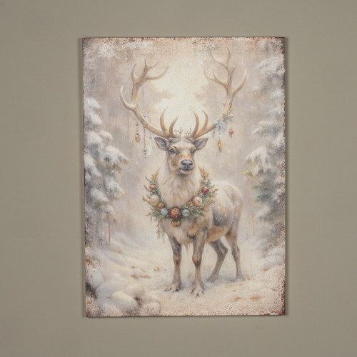 33" ORNAMENT REINDEER PRINT