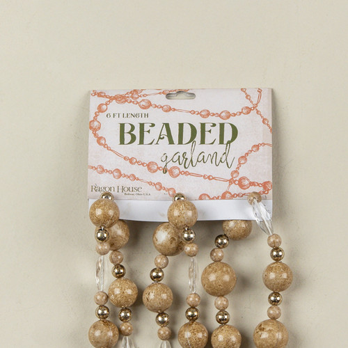 6' BEIGE BEADED GARLAND