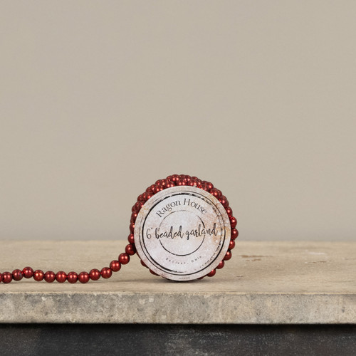 6' RED BEADED GARLAND