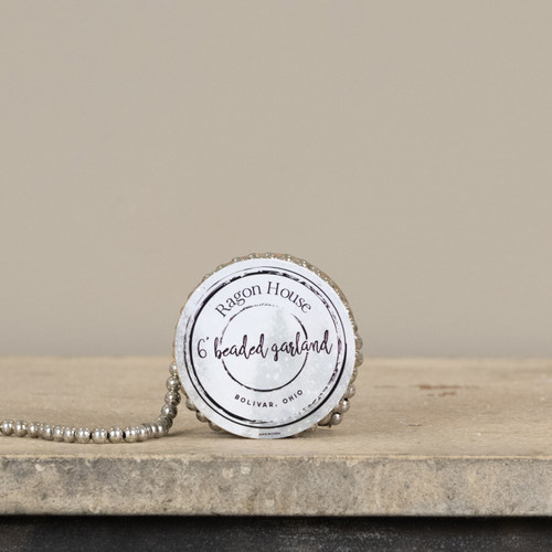 6' SILVER MINI BEADED  GARLAND