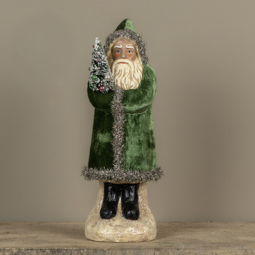 16.5" PINE GREEN VELVET BELSNICKLE