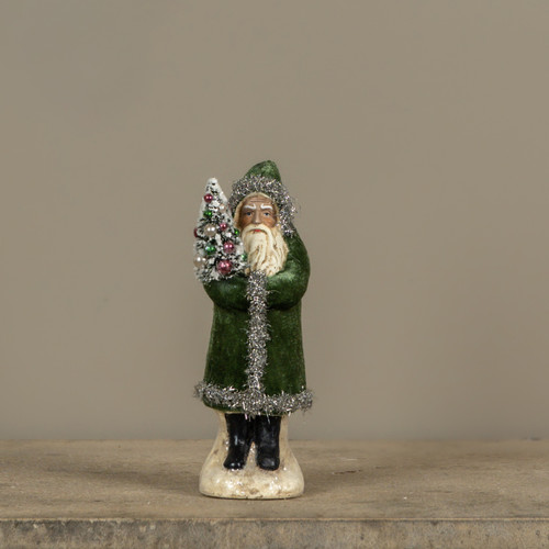 8" PINE GREEN VELVET BELSNICKLE