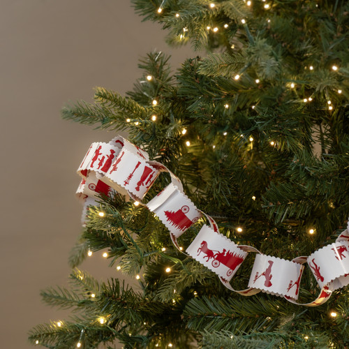 6' WHITE & RED PAPER CHAIN GARLAND KIT