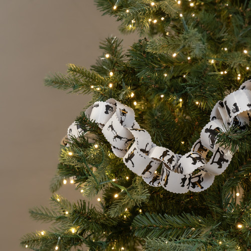 6' BLACK & WHITE PAPER CHAIN GARLAND KIT
