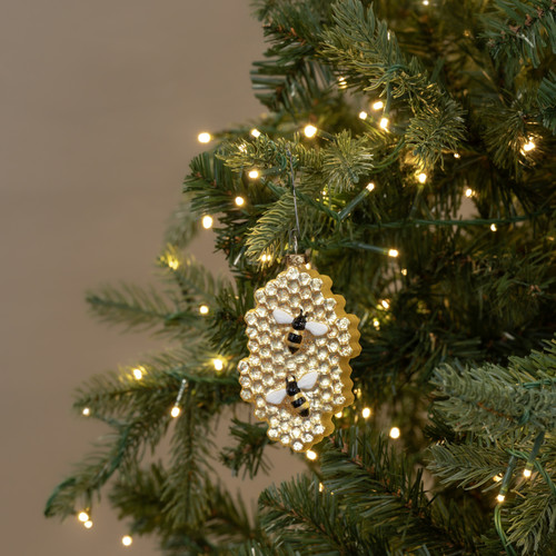 BEES ON A HONEYCOMB ORNAMENT
