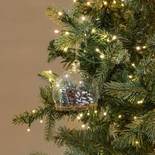 SQUIRREL IN GLASS GLOBE ORNAMENT