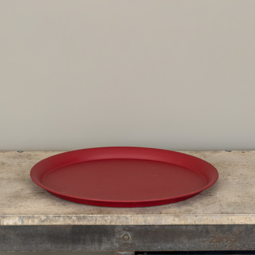 15.5" RED ROUND TRAY