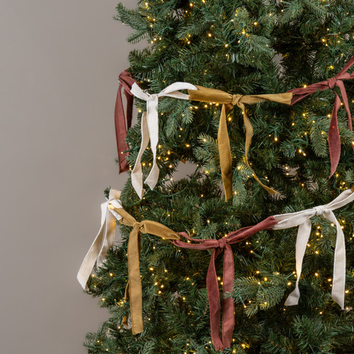 9' NEUTRAL BOW GARLAND