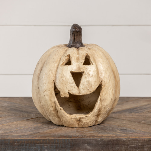 11" WHITE BIG MOUTH PUMPKIN