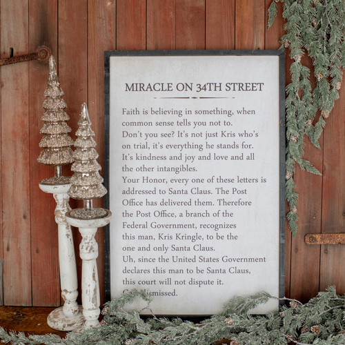 MIRACLE ON 34TH STREET SIGN