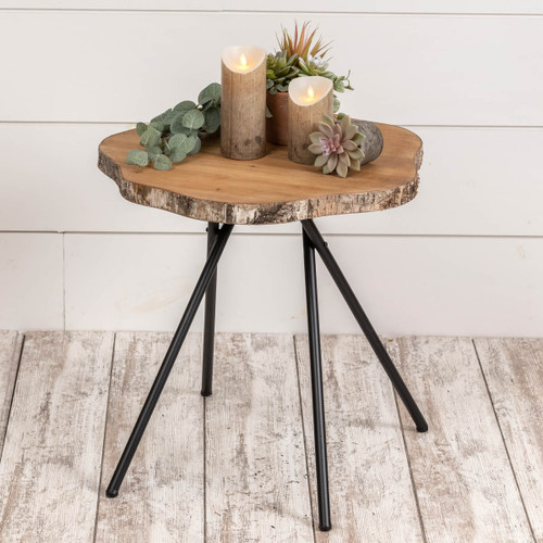 NATURAL WOOD  ACCENT TABLE