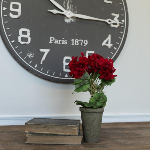 14" RED POTTED GERANIUM