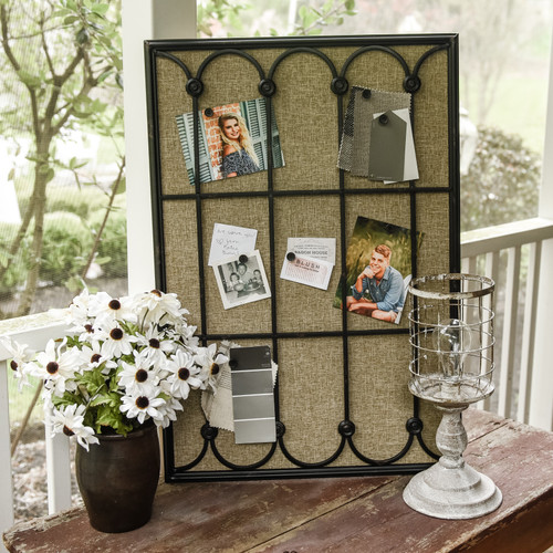 32" BLACK WINDOW FRAME CORK BOARD