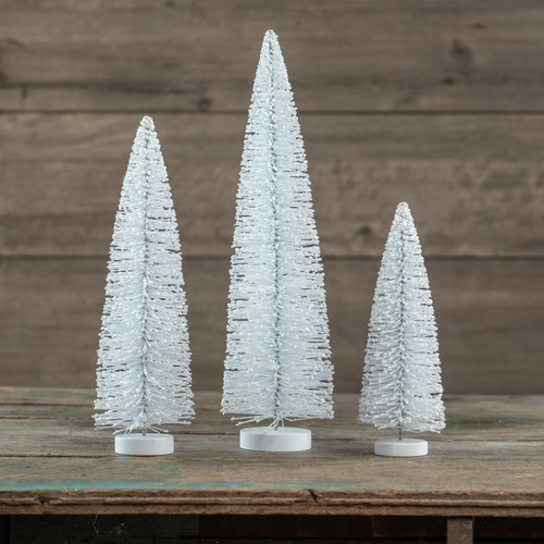 9" WHITE BRISTLE BRUSH TREE Ragon House