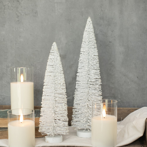 12" WHITE BRISTLE BRUSH TREE Ragon House