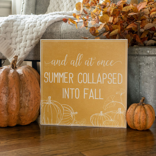 14" SUMMER COLLAPSED INTO FALL SIGN