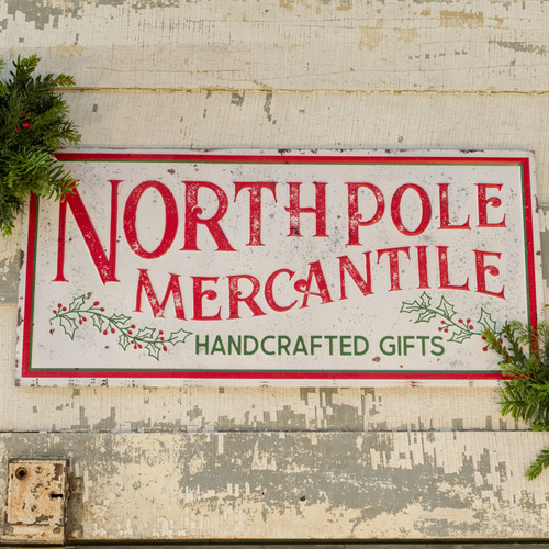 NORTH POLE MERCANTILE SIGN