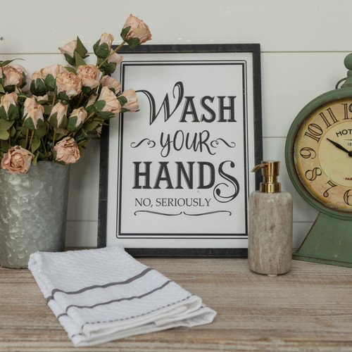 FRAMED WASH YOUR HANDS SIGN