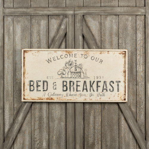 BED & BREAKFAST WELCOME SIGN