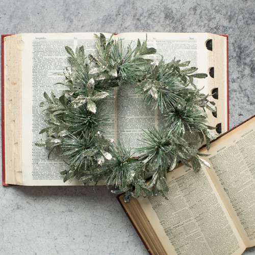 10" PINE & MINI LEAF MINI WREATH