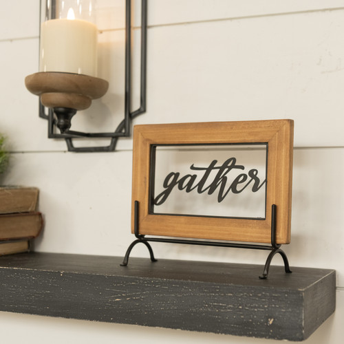 FRAMED GATHER TABLETOP PLAQUE