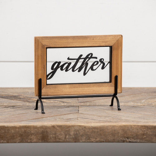 FRAMED GATHER TABLETOP PLAQUE - Ragon House