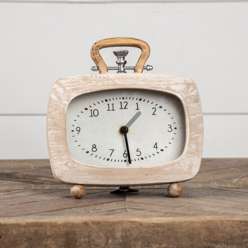 HORIZONTAL WHITE TABLETOP CLOCK Ragon House