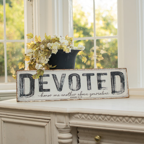 24" DEVOTED METAL SIGN