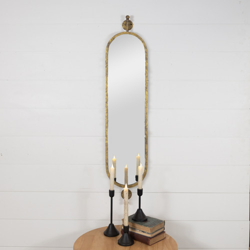GOLD OVAL WALL MIRROR