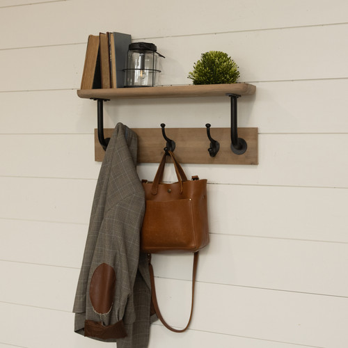 23.75" WALL HOOKS W/ SHELF