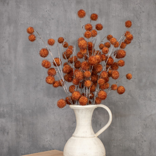 32" BURNT ORANGE GLOBE THISTLE SPRAY