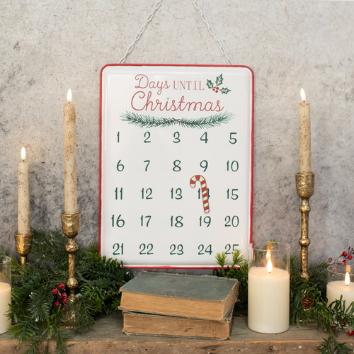 16" HANGING DAYS UNTIL CHRISTMAS SIGN
