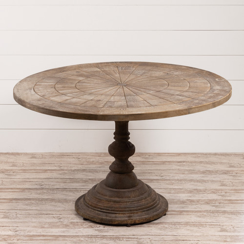 48.25" ROUND WOOD TOP TABLE*