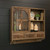 WOOD WALL CABINET WITH DRAWERS