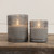 4" GREY DOTTED GLASS 3D FLAME CANDLE