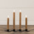 SET/ 2 - 9.5" 3D FLAME BEIGE TAPER CANDLE