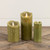 2X5" MOVING FLAME GREEN PILLAR CANDLE