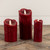 2X5" MOVING FLAME RED PILLAR CANDLE