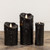 2X5" MOVING FLAME BLACK PILLAR CANDLE