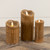 5" MOVING FLAME BEIGE PILLAR CANDLE