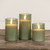 6" GREEN GLASS 3D FLAME CANDLE