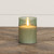 4" GREEN GLASS 3D FLAME CANDLE